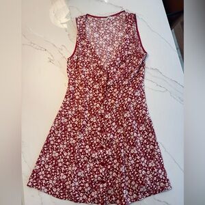 Reformation Red and White Floral Mini Dress